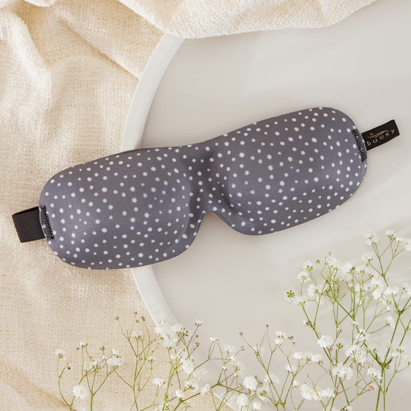 Bucky 40 Blinks No Pressure Eye Mask for Travel & Sleep, Granite Dots, One Size - Image 5